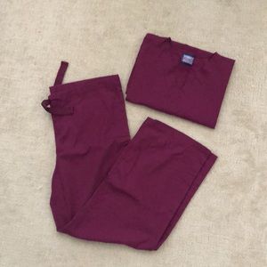 Five Cherokee scrub sets - burgundy/wine color